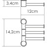 Держатель полотенец WASSERKRAFT K-1053 BRUSHED GOLD K-1053BG
