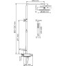 Душевая система 248 мм WASSERKRAFT ABENS A114.258.218.CB THERMO