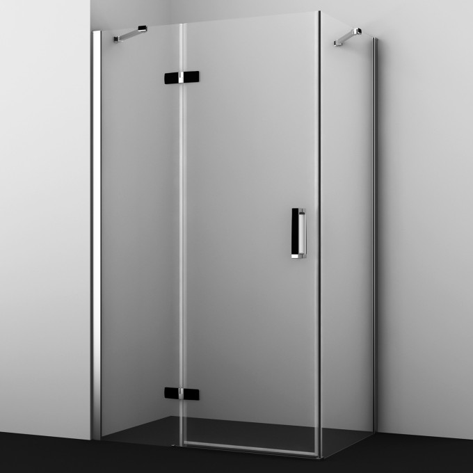 Душевой уголок WASSERKRAFT ALLER BLACK 10H07LBLACK 120x90 см