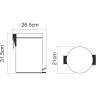 Мусорное ведро WASSERKRAFT KAMMEL K-8300 635WHITE 5 л K-635W