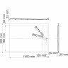 Поддон для душа WASSERKRAFT RHIN 44T36 140x90