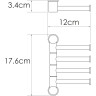 Полотенцедержатель WASSERKRAFT K-1054 NICKEL K-1054N