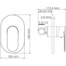 Встраиваемый комплект для биде WASSERKRAFT A7451.083.236.081